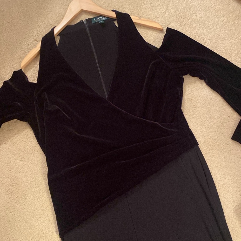 Ralph Lauren size 14 velvet jumpsuit 🔥shoulderless - Picture 9 of 10